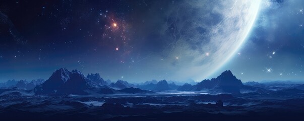 Immersive Space Background With Nebula, Starry Sky, And Environment Map