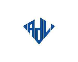 Obraz premium ADL logo design vector template. ADL, logo, design, logo design, vector, letter, monogram, creative, icon, template, sign, symbol, brand, unique, initial, modern, alphabet.