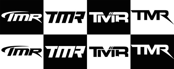  TMR logo. T M R design. White TMR letter. TMR, T M R letter logo design. T M R letter logo design in FIVE, FOUR, THREE, style. letter logo set in one artboard. T M R letter logo vector design.	
