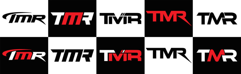  TMR logo. T M R design. White TMR letter. TMR, T M R letter logo design. T M R letter logo design in FIVE, FOUR, THREE, style. letter logo set in one artboard. T M R letter logo vector design.	
