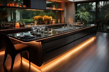 Interior of a luxurious kitchen