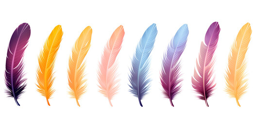 Flat watercolor feather repeating pattern tile feathers seamless background. 
