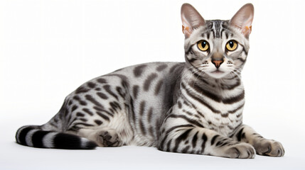 Silver bengal cat