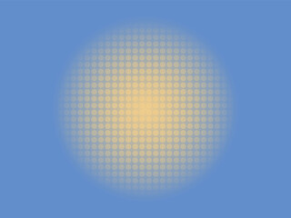 Blue Background with Yellow Dotted Spotlight Effect, Abstract Texture