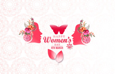 Women Day 8 April  Vector vector illustration for international women's day
