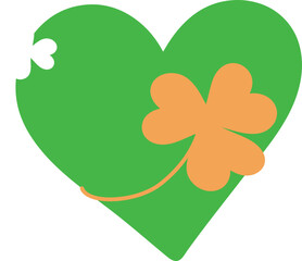 heart st. pratick's day isolated