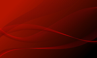 red lines curve wave on soft gradient abstract background