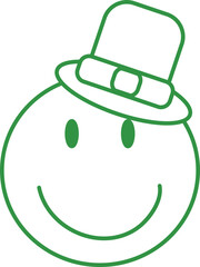 smile happy  st. pratick's day outline