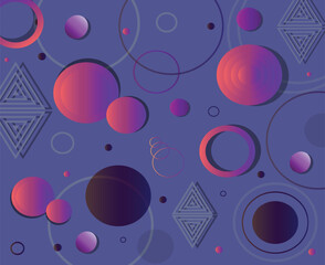 geometric background. Dynamic shapes composition. Vector illustration