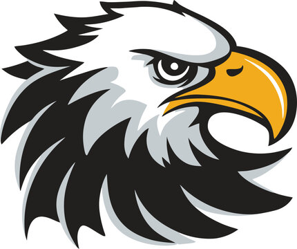 Eagle heads black and white vector image