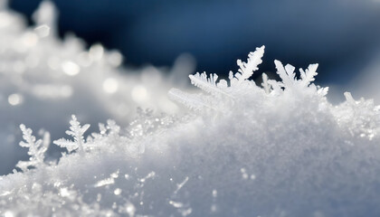 Snow crystals closeup - obrazy, fototapety, plakaty