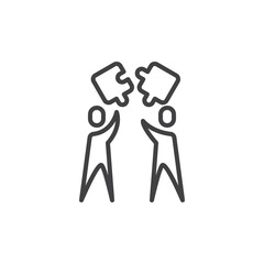 Joint Collaboration line icon