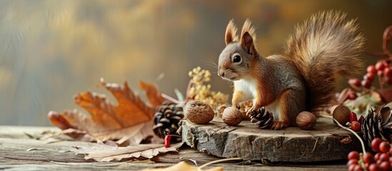 Autumn crafts Children s fall crafts and creativity Squirrel made from modeling clay cones and nuts...