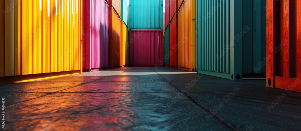 Poster Container area show too much colorful of its. with copy space image. Place for adding text or design