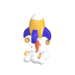 profit increase 3d icon 