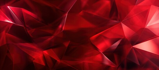 Naklejka premium Red abstract polygonal background. Triangular design Background