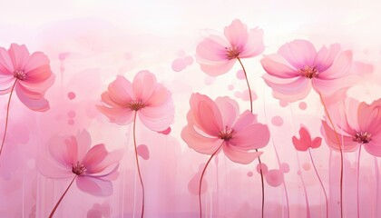 Abstract pink flowers background