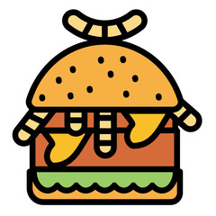 Bug Burger Icon