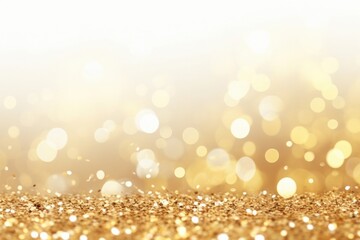Gold glitter , shiny golden sparkles with dust bokeh - obrazy, fototapety, plakaty