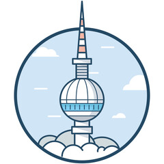 Berlin Ball Tower Vector Icon © Prosymbols
