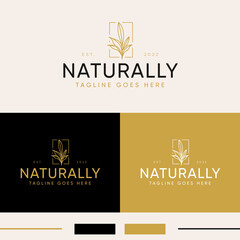 Natural logo design template for branding, corporate identity, packaging and business
