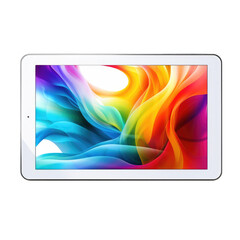 tablet has a sleek design with a thin white frame around the screen
