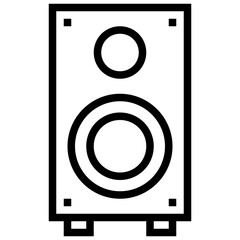 Speaker Line Vector Icon