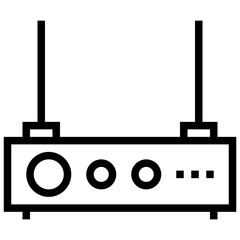 Wifi Router Line Vector Icon