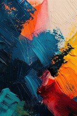 Abstract Brushstrokes: Incorporate dynamic and expressive brushstrokes in various colors, creating an abstract and artistic background , vector comic, minimalist, poster background, copy space 