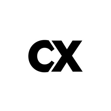 Letter C and X, CX logo design template. Minimal monogram initial based logotype.