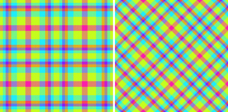 Check textile fabric of tartan seamless background with a texture pattern plaid vector.