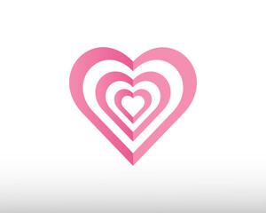 paper heart on white background. Happy Women, Valentine's Day, birthday greeting card design.