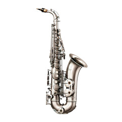 saxophone on white