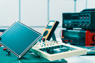 industrial measuring instrument in electronic laboratory liquid crystal display repair - 702163381