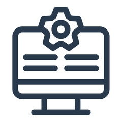 Computer Icon for Productive Work Environment