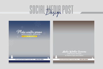 sap and salon social media post design template - obrazy, fototapety, plakaty