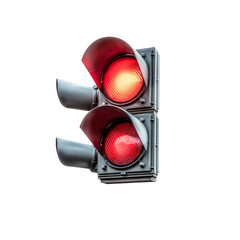 traffic light on a white background