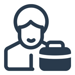 Confident Businessman Icon for Corporate Profile