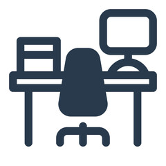 Neat Desk Icon for Tidy Workspace