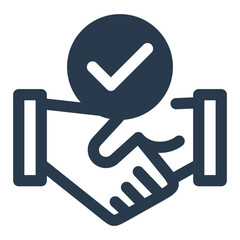 Trustworthy Handshake Icon for Agreements