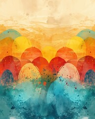 Abstract beautiful spring colours easter eggs background. vertical mobile position - obrazy, fototapety, plakaty