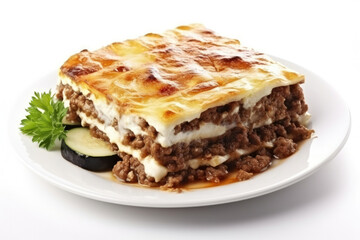 Baked meat food lasagna cheese meal