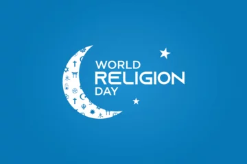 Fotobehang vector graphic of World religion Day is good for World religion Day celebration. moon flat design. flyer design.flat illustration. © Noman Ashiq