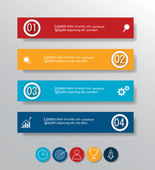 Infographic Vector abstract design web banner template.Modern banner.