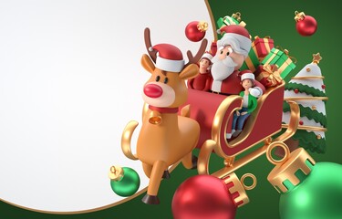 Isolated Christmas Sign. 3D Illustration