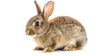 Obraz premium Cute rabbit on white background.