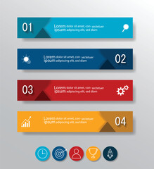 Infographic Vector abstract design web banner template.Modern banner.