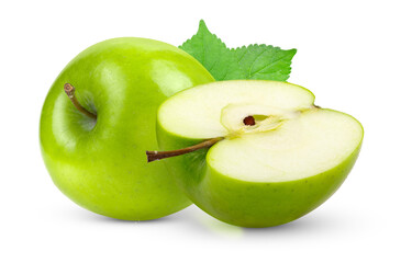 green apple isolated on  transparent png