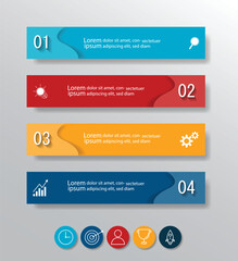 Infographic Vector abstract design web banner template.Modern banner.