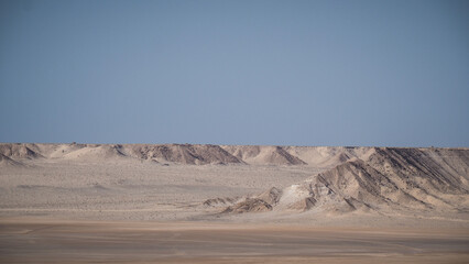 Fototapeta na wymiar The landscape of Western Sahara in Northern Africa